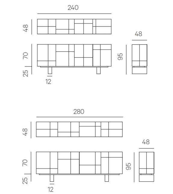 Slim Side High Henge Buffet