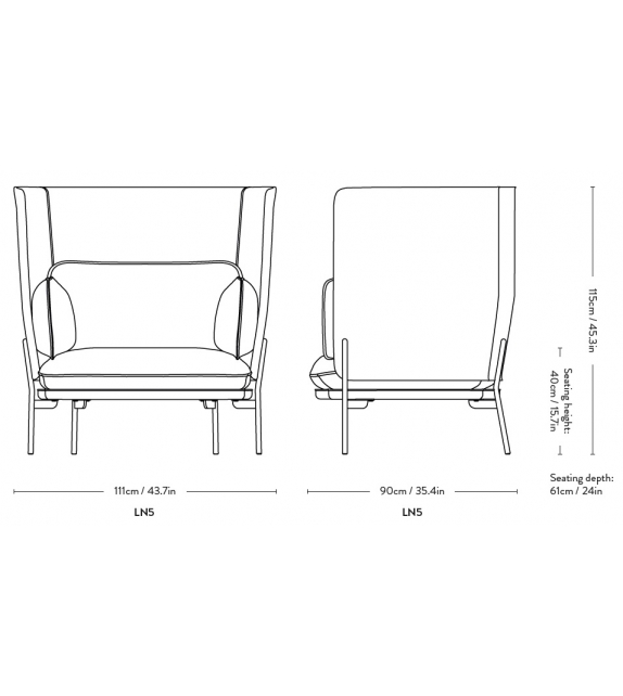 Cloud LN5 &Tradition Fauteuil