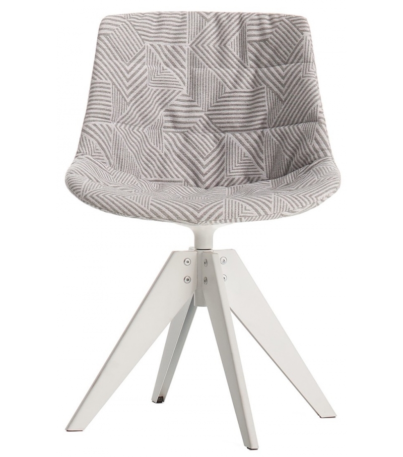 Flow Textile MDF Italia Chaise avec 4 Jambes VN
