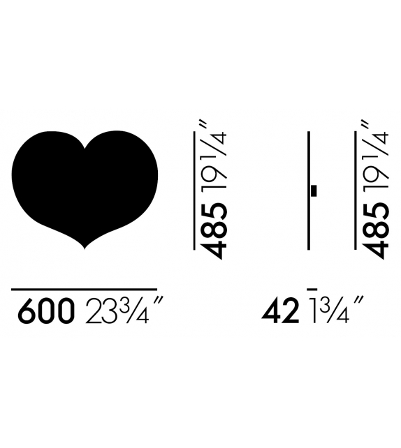 Metal Wall Relief International Love Heart Vitra Decoración