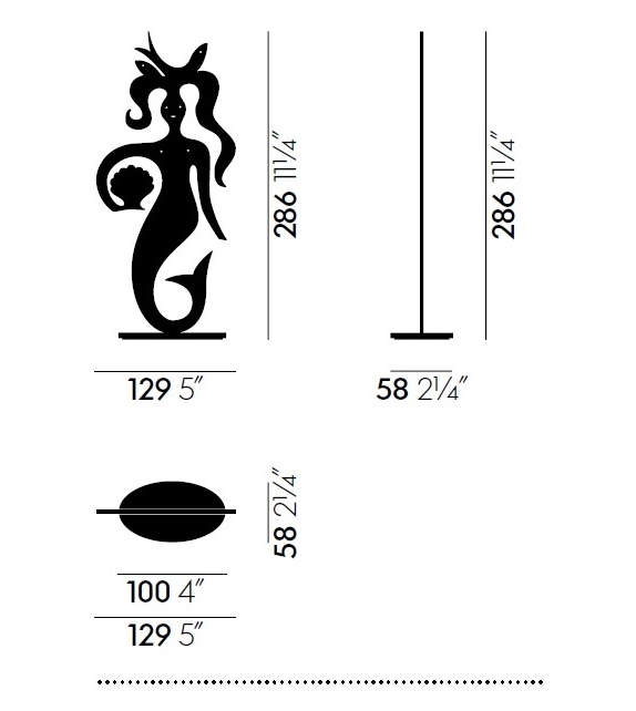 Silhouette Mermaid Vitra Scultura