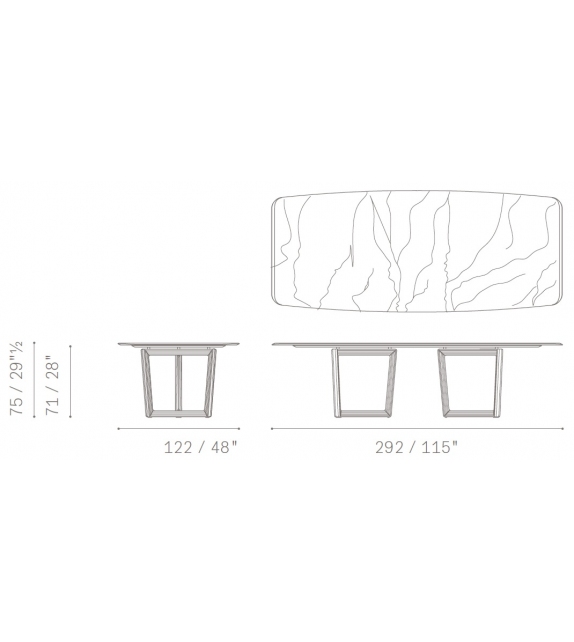 Bolero Ravel Poltrona Frau Table