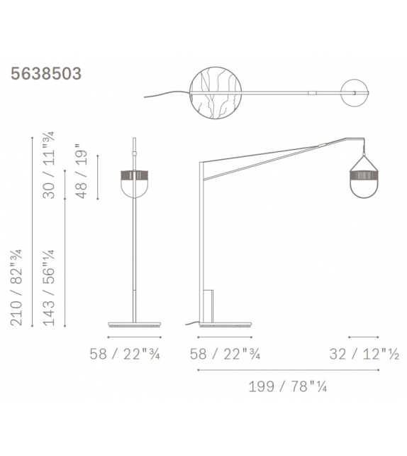 Xi Poltrona Frau Floor Lamp