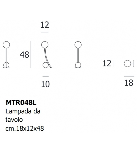 Materica Living Divani Lámpara de Mesa
