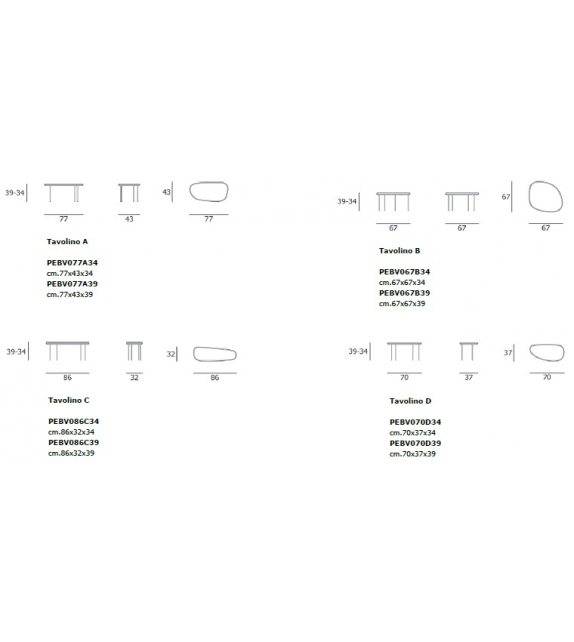 Pebble Living Divani Beistelltisch