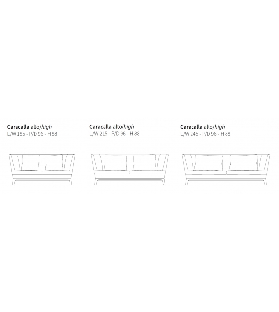 Caracalla Alto Sofa Ceccotti Collezioni