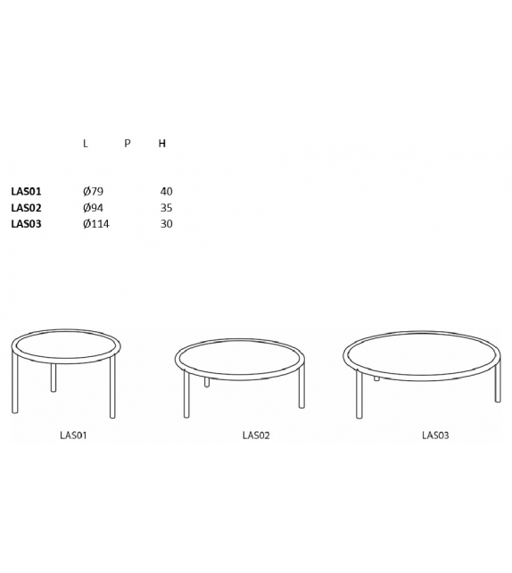 Plissé Glas Italia Table Basse