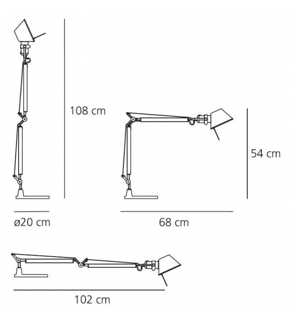 Listo para entregar - Tolomeo Mini Halo Artemide Lámpara De Mesa