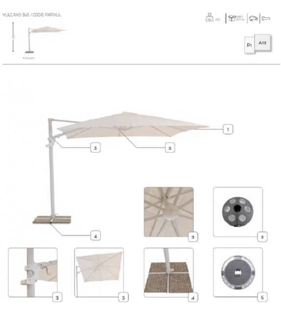 Vulcano Parasol Talenti
