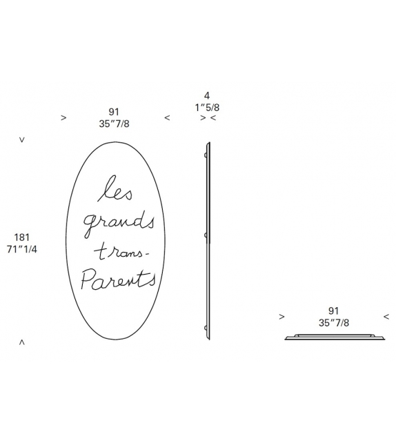 Pronta consegna - Les Grands Trans-Parents Cassina Specchio