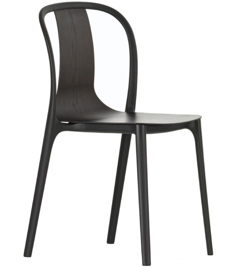 Prêt pour l'expédition - Belleville Armchair Wood Vitra Fauteuil
