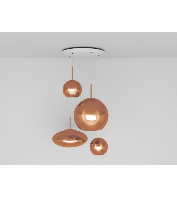 Copper Range Round Tom Dixon Sistema de Suspensión