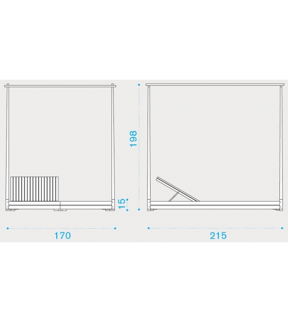 Essenza Ethimo Lounge Bed with Curtains