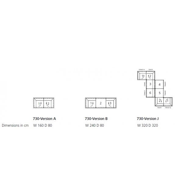 Living Landscape 740 Walter Knoll Sofá Modular