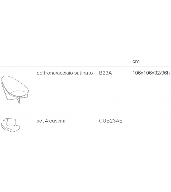 Ready for shipping Nido Paola Lenti Armchair Milia Shop