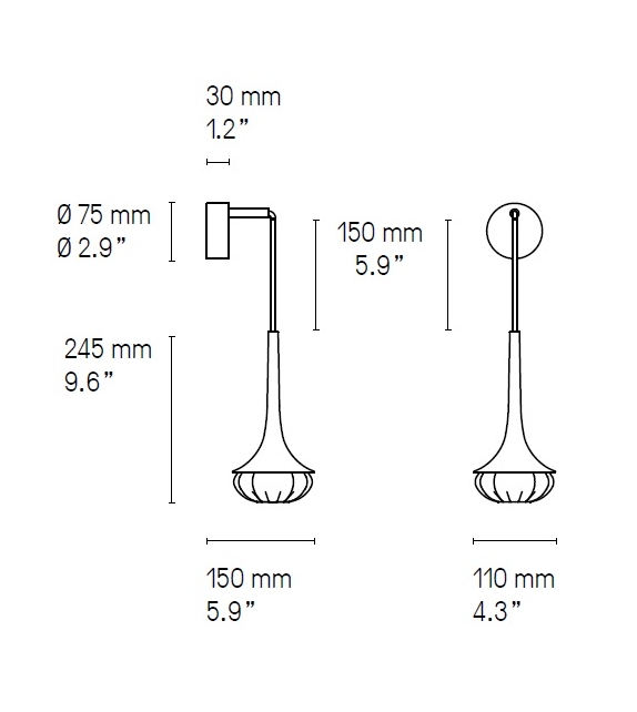 Flea CVL Luminaires Lampada da Parete