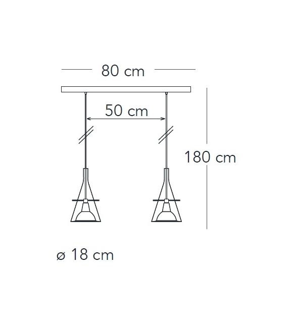 Flute 2 Fontana Arte Suspension