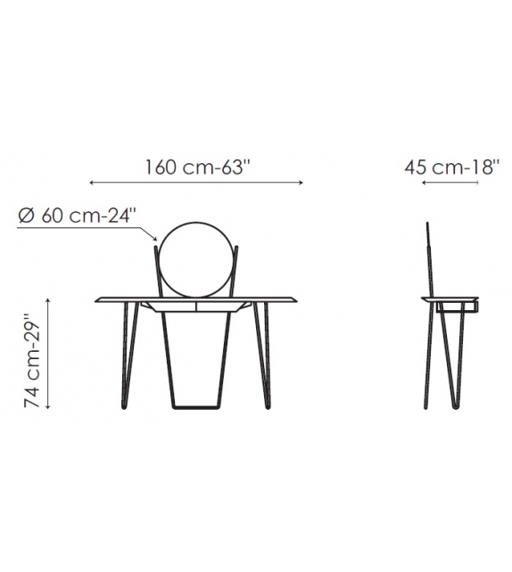 Coseno Plus Bonaldo Toilettentisch