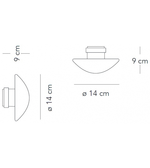 Sillaba LED Fontana Arte Lampada da Soffito/Parete