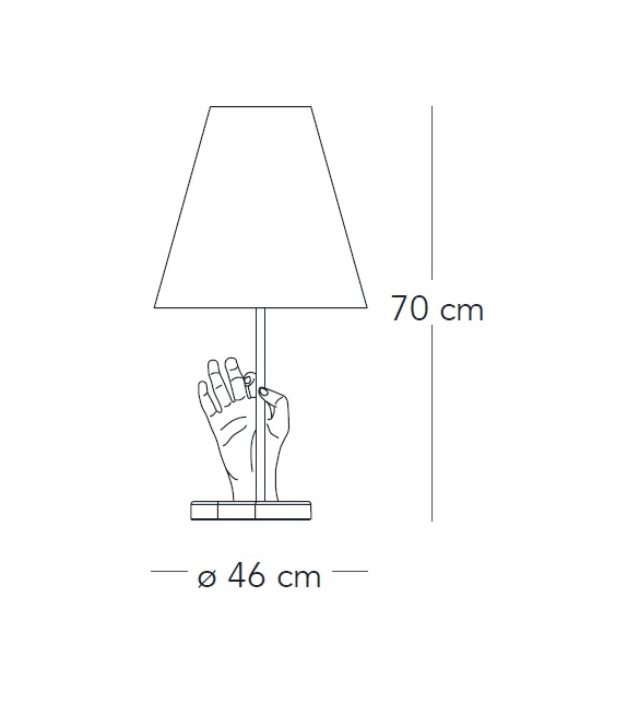 Mano Fontana Arte Lámpara de Mesa