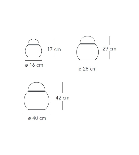 Daruma Fontana Arte Lámpara de Mesa