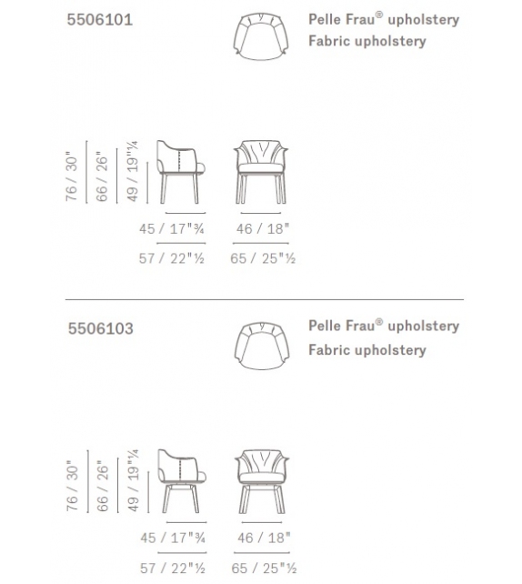 Archibald Dining Chair Poltrona Frau Armstuhl