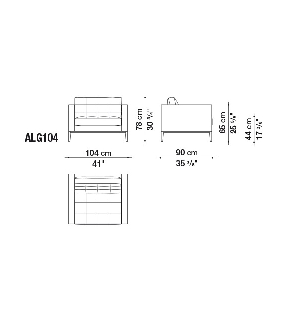 AC Lounge B&B Italia Project Fauteuil