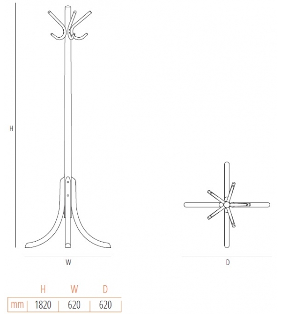 Kleiderständer P29 Gebrüder Thonet Vienna