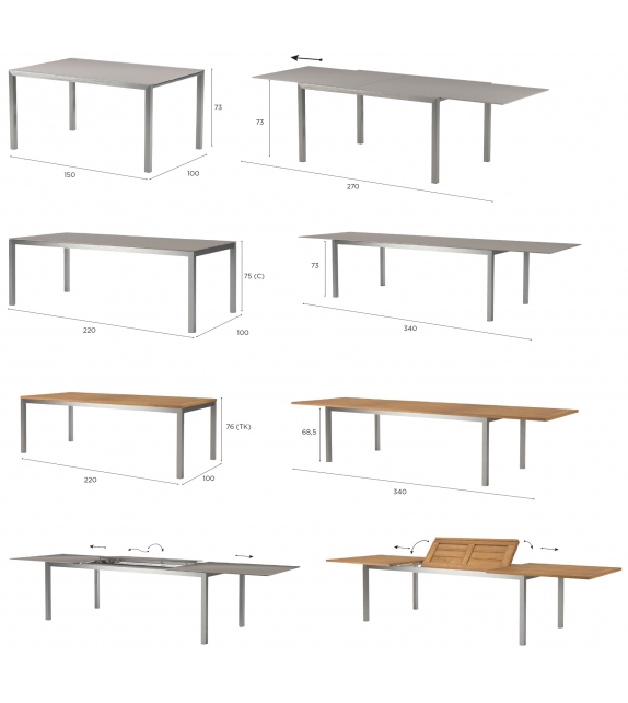 Tabolea Royal Botania Table Extensible