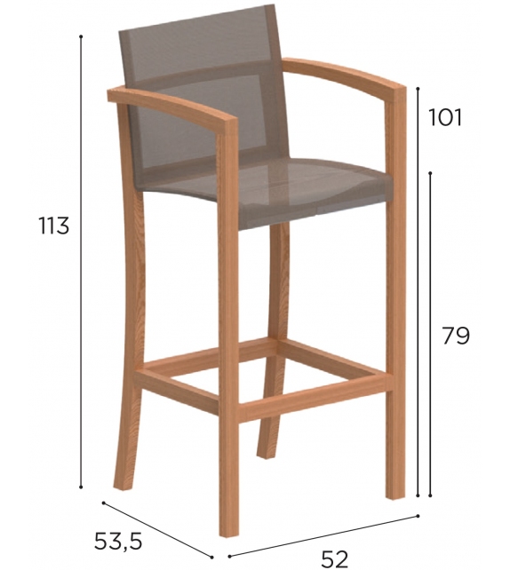 XQI Royal Botania Sgabello Bar