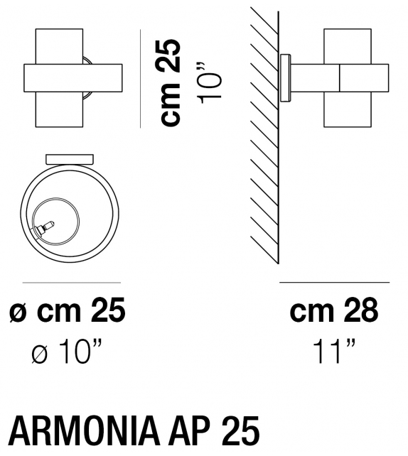 Armonia Vistosi Wandleuchte