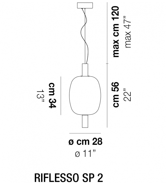 Riflesso SP2 Vistosi Pendant Lamp