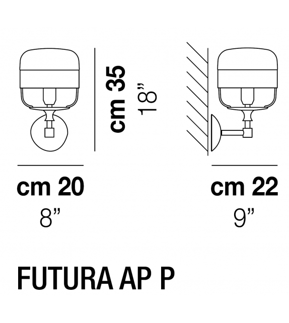 Futura Vistosi Lampada da Parete
