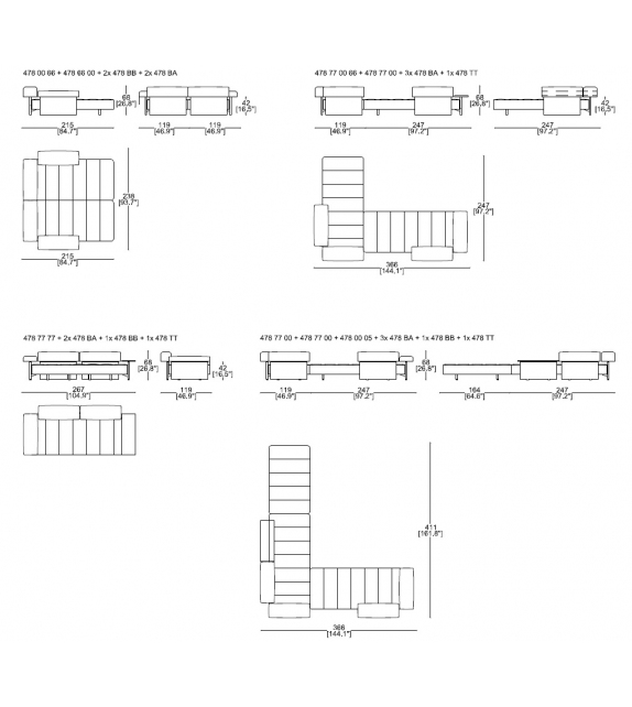 Sail Out Cassina Divano