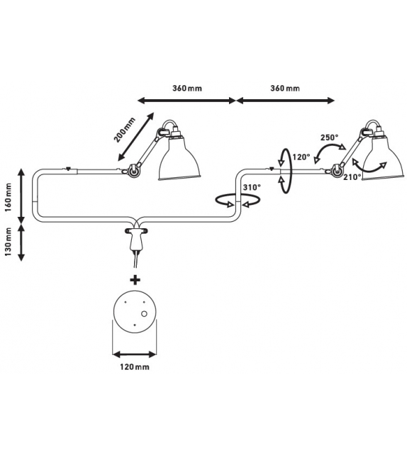 Ready for shipping - N°303 DCW Éditions-Lampe Gras Wall Lamp