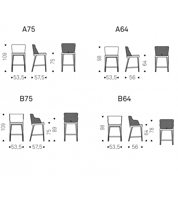 Magda Couture Cattelan italia Tabouret