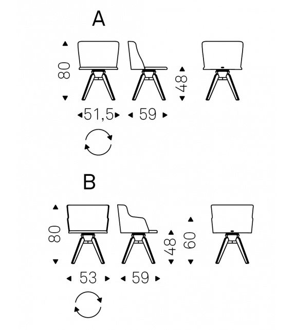 Mulan Catelan Italia Silla Giratoria