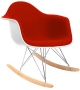 Eames Plastic Armchair RAR Fauteuil à Bascule avec coussin Vitra