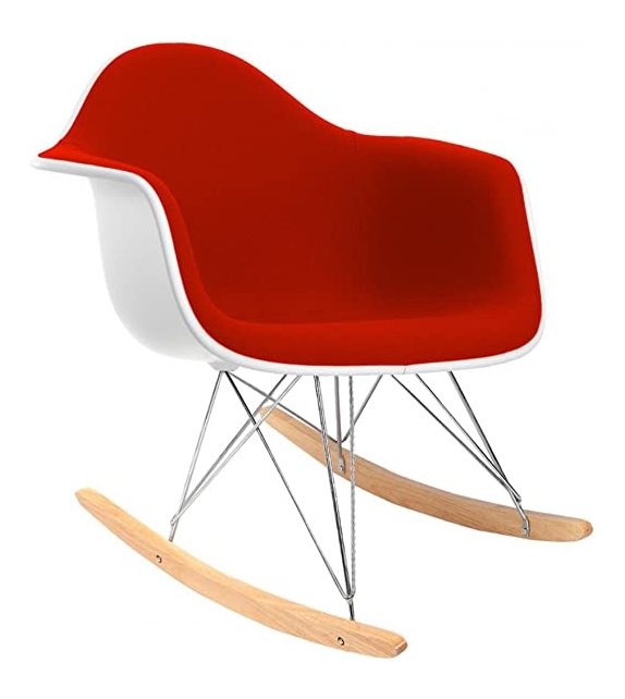 Eames Plastic Armchair RAR Fauteuil à Bascule avec coussin Vitra