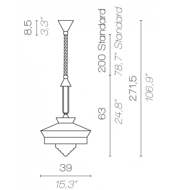 Calypso Martinique Contardi Pendant Lamp