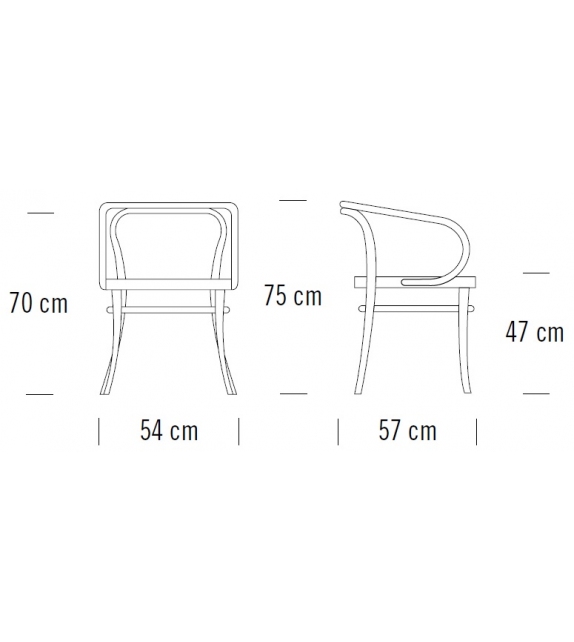 209 P Thonet Chaise Rembourrée