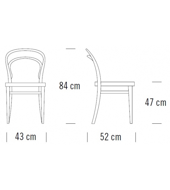 214 P Thonet Sedia Imbottita