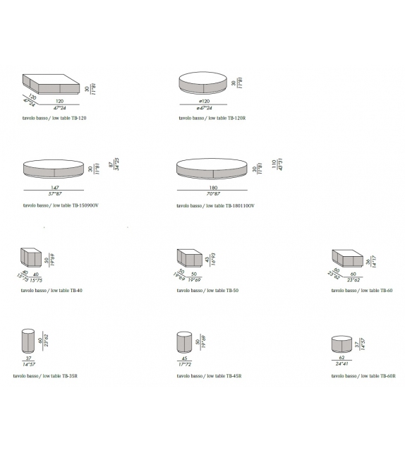 Belt Meridiani Couchtisch