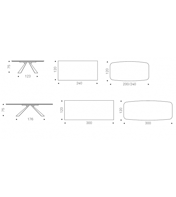 Eliot Keramik Cattelan Italia Mesa