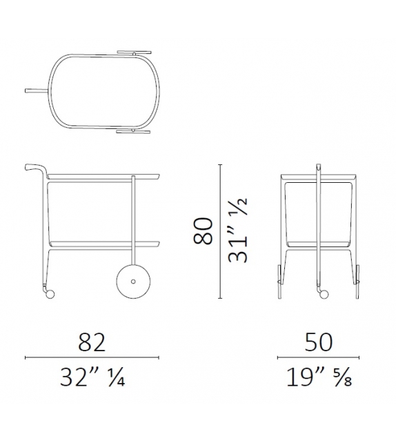 Bloody Mary Ceccotti Collezioni Bar Trolley