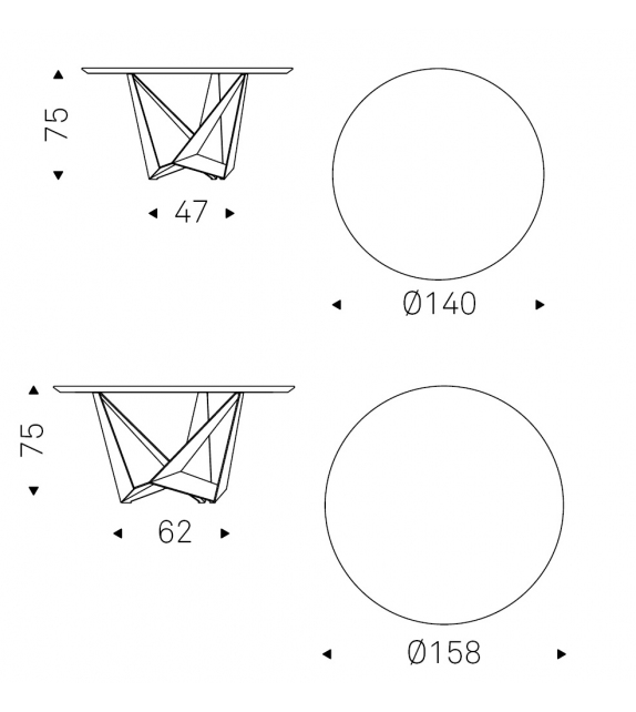 Skorpio Keramik Round Cattelan Italia Table