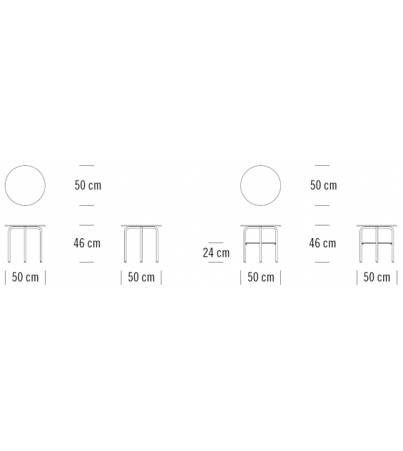 MR 517 Thonet Table D'Appoint