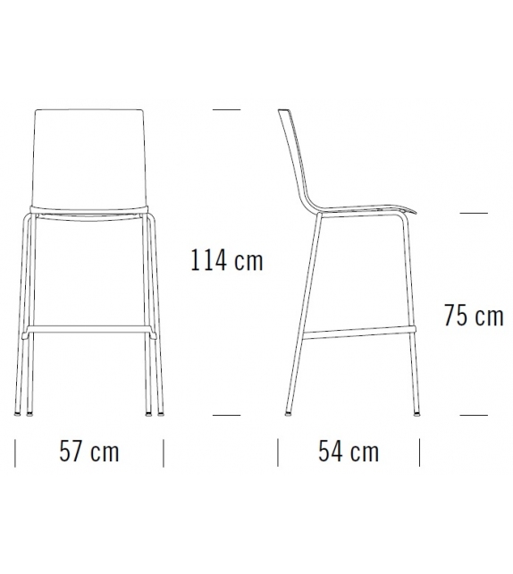 S 160 H Thonet Sgabello
