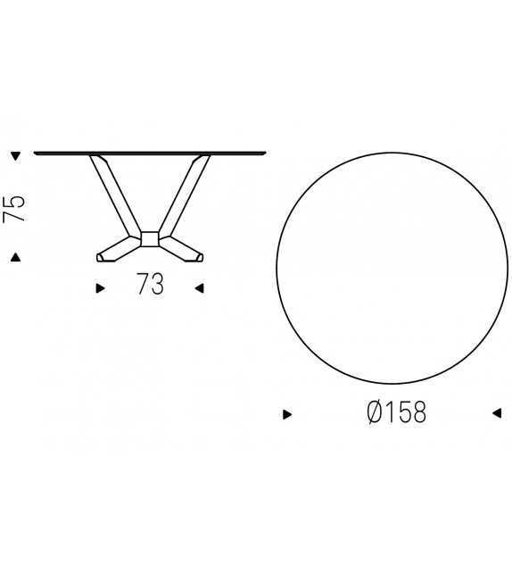 Planer Keramik Round Table Cattelan Italia