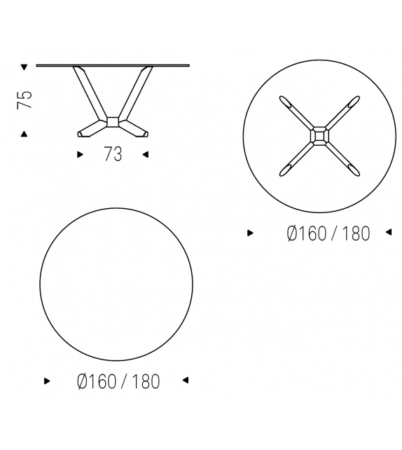 Planer Round Cattelan Italia Tisch